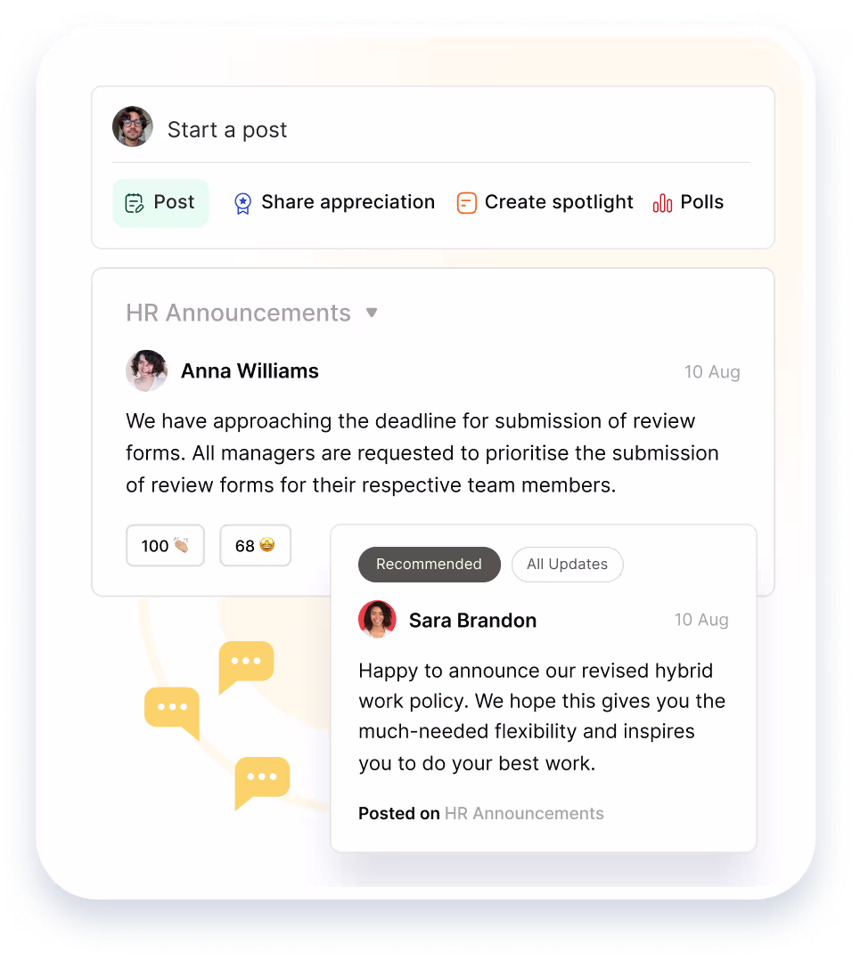 Social intranet feed