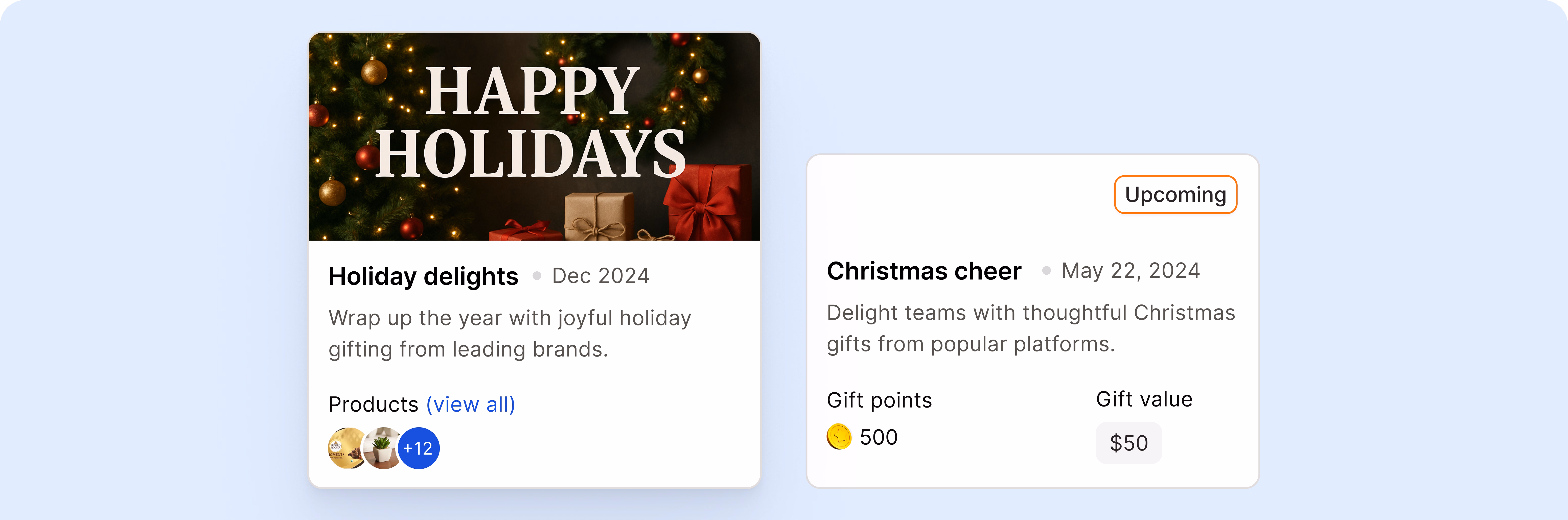 Festive and seasonal gifting