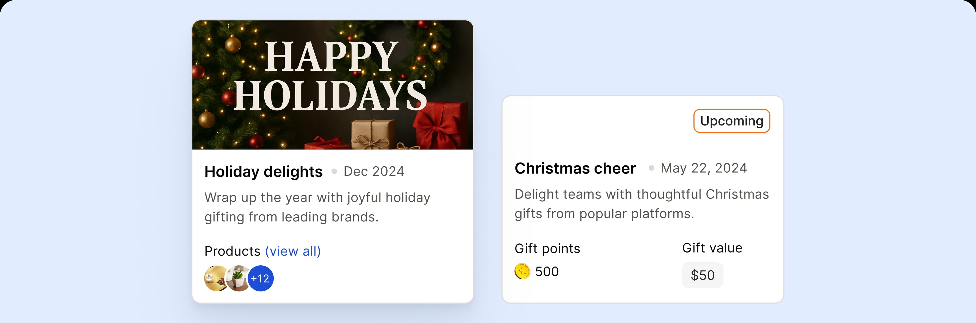 Festive and seasonal gifting